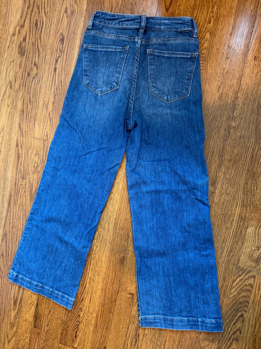 Wide Leg Women's Jeans - Dark Blue Flare - Picture 2 of 2